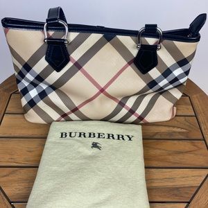 Authentic Burberry Nova Check Tote Bag